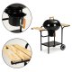 MultiGarden Charcoal Garden Grill with Lid and Shelves, 40 cm