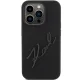 Karl Lagerfeld Silicone Karl Script Case for iPhone 15 Pro, Black