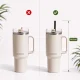 Berdsen Reusable Plastic Straws with Cleaning Brush, 4 pcs