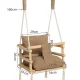 KRUZZEL Toddler Indoor Velvet Swing Seat H26685, Beige