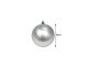 Christmas Tree Baubles, White and Silver, Unbreakable, 36 pcs Set, 6 cm