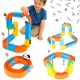 Magnetic Construction Set and Race Track, 65 Pieces