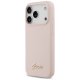 Guess Silicone Script Metal Logo MagSafe Phone Case Cover iPhone 17 Pro - Pink