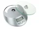 Electronic Kitchen Scale with Glass Platform and Clock, 5kg / 1g