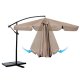 Plonos Foldable Garden Umbrella, 350 cm, Beige