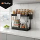 Ruhhy 2-Tier Under Sink Organizer Pull-Out, Black