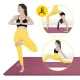 4Fizjo NBR Fitness and Yoga Mat 190x100x1.5 cm, Burgundy