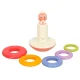 Sensory Roly-Poly Stacking Rings Toy Bibi-inn, Pink