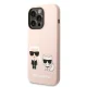 Karl Lagerfeld Silicone Karl & Choupette MagSafe Case for iPhone 14 Pro Max, Pink