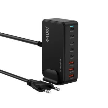 USB Charging Station Wozinsky WSL-440 440W GaN QC3 Black