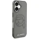 Karl Lagerfeld IML Rhinestones Karl Head Case for iPhone 16, Black