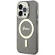Guess iPhone 14 Pro Case Glitter Gold MagSafe, Black