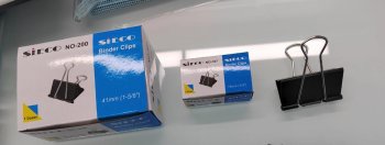 Biroja papīra klipši dokumentiem 19mm 12 gab, melni