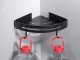 2x Corner Bathroom Shower Shelf – Matte Black
