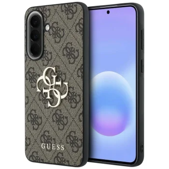 Guess Leather 4G Metal Logo Case for Samsung Galaxy A37 5G - Brown