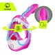 4Fizjo TSUNAMI SHARK Kids Full Face Snorkeling Mask, Pink