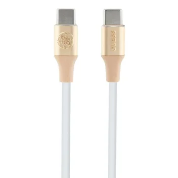 Guess Embossed Logo USB-C / USB-C Cable 1.5m, Gold