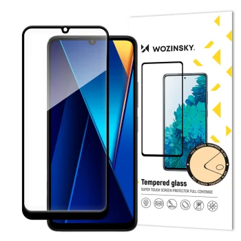 Apsauginis stiklas Wozinsky Full Glue telefonui Xiaomi POCO C65 / Redmi 13C, juodas