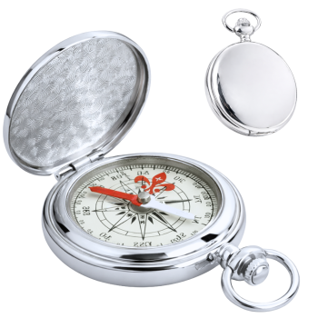Classic Metal Pocket Compass for Hiking and Survival, Silver