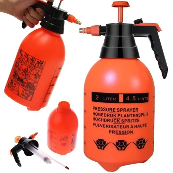 Manual Pressure Sprayer for Plants, 2L, Orange