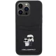 Karl Lagerfeld Saffiano Cardslot Case for iPhone 15 Pro Max, Black