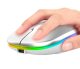 Wireless RGB LED Optical Mouse with Rechargeable Battery Bluetooth, rose gold