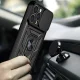 Hybrid Armor Camshield Case for Realme 10 Pro with Camera Cover, Black