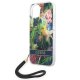Чехол Guess Flower Cord для iPhone 14, синий