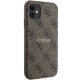 Guess iPhone 11 / XR Case 4G Collection Leather Metal Logo MagSafe, Brown