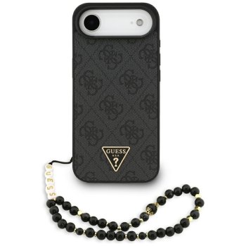 Guess 4G Strap Triangle Logo MagSafe vāciņš ar MagSafe iPhone 17 Air tālrunim – melns | Phone Case Cover