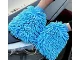 Double-Sided Microfiber Car Wash Mitt, Blue