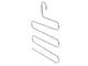 Universal wardrobe trouser hanger for 5 pairs, also for towels and ties