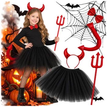 Girl's Devil Costume, Halloween Outfit, 138-152 cm