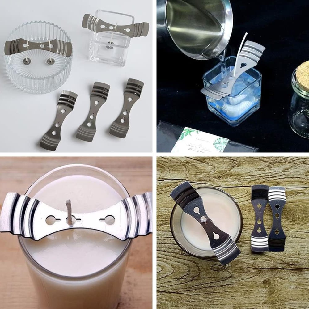 Metal Candle Wick Centering Tool Holder, Silver (1)