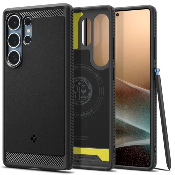 Spigen Rugged Armor Mag Case for Samsung Galaxy S25 Ultra, Black