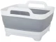 Collapsible Silicone Bowl with Drain Plug and Handles, 8L