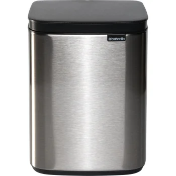 Brabantia BO Trash Bin 4 L, Matte Steel