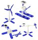 Educational solar construction set 6-in-1, blue