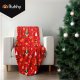 Ruhhy Christmas Flannel Throw Blanket 150x200 cm, Red
