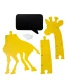 Wooden Height Chart for Children - 125 cm - Yellow Giraffe