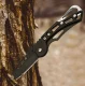 Folding Knife with Carabiner, Black