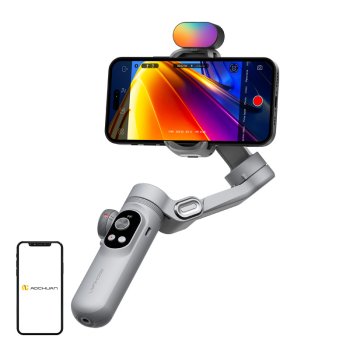 Aochuan Smart X Pro 3-Axis Gimbal with RGB Lighting, Gray