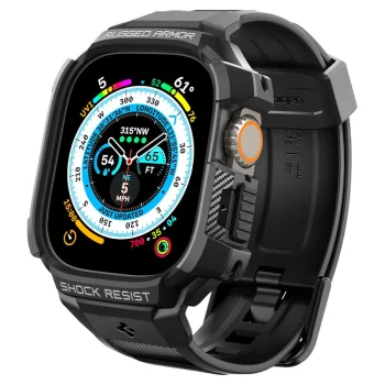 Spigen Apple Watch Ultra (49mm) Strap Case Rugged Armor Pro, Black