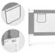 Ecotoys Bed Guard Rail for Kids, 180 cm, Grey/White