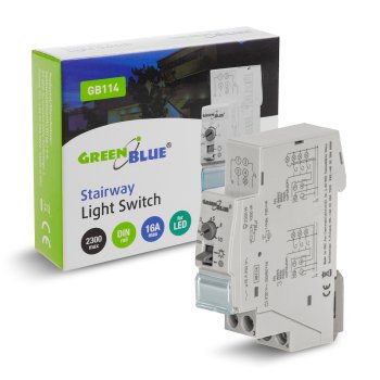 Staircase Timer Switch on DIN Rail GreenBlue GB114, 2300W