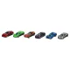 Car Carrier Truck with Racing Track and 6 Cars, Orange