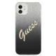 Guess iPhone 12 mini Case Glitter Gradient Script, Black