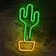 LED Neon Light Cactus Forever Light, Orange and Green FLNE02