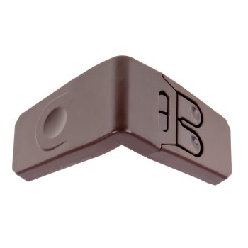 Child Safety Corner Lock for Cabinets and Drawers, Brown