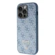 Guess iPhone 14 Pro Case Crossbody 4G Metal Logo, Blue